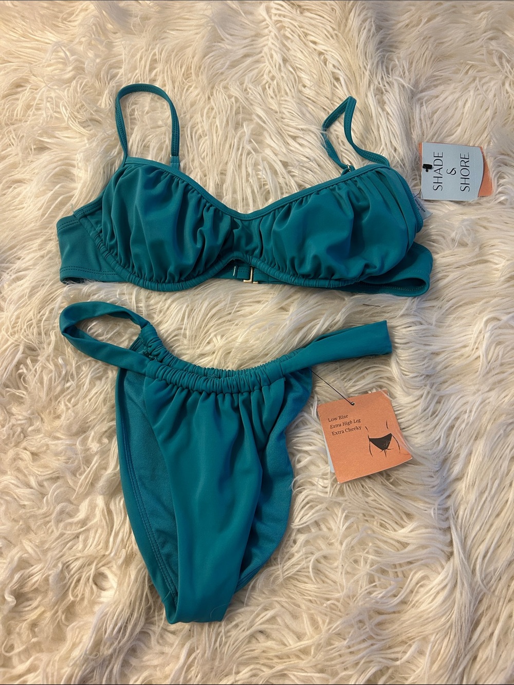 Shade & Shore Teal Two-Piece Bikini Set